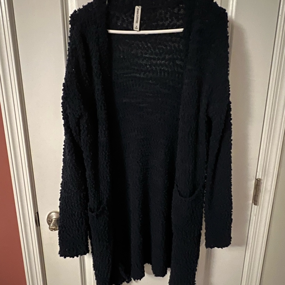 Long navy cardigan